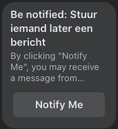 Example of a notification request in Facebook Messenger